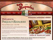 Tablet Screenshot of pasqualesrestaurant.com